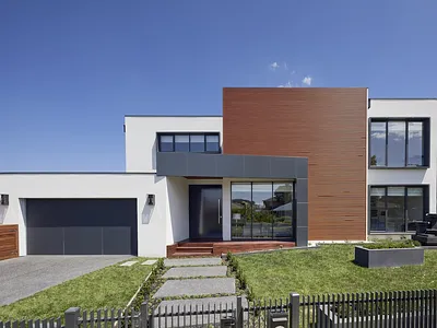 Restored front porch with rebuilt columns